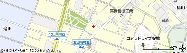 愛知県安城市北山崎町柳原45周辺の地図