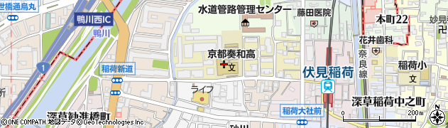 京都府京都市伏見区深草鈴塚町周辺の地図