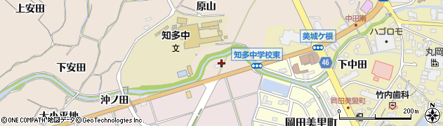 愛知県知多市日長（仲曽根）周辺の地図