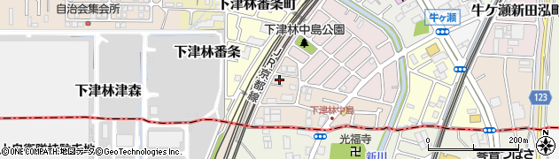 京都府京都市西京区下津林南中島町14周辺の地図