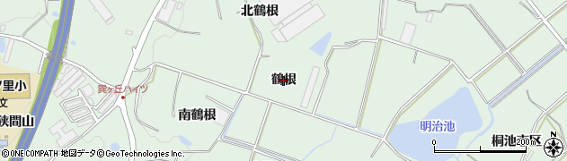 愛知県東浦町（知多郡）緒川（鶴根）周辺の地図
