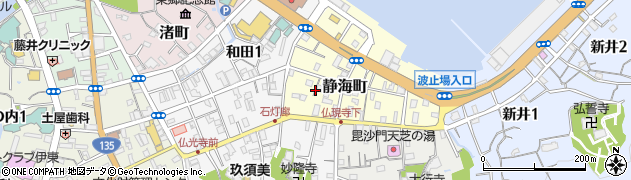静岡県伊東市静海町周辺の地図