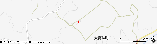 愛知県岡崎市大高味町（柿ノハサマ）周辺の地図