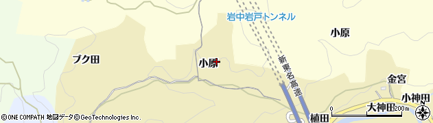 愛知県岡崎市岩戸町（小原）周辺の地図