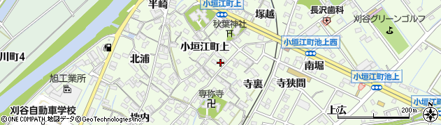 愛知県刈谷市小垣江町上22周辺の地図