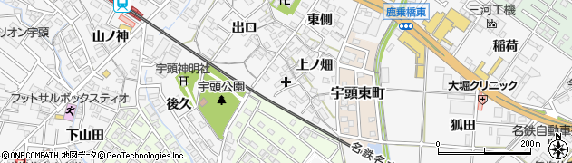 愛知県岡崎市宇頭町（的場）周辺の地図