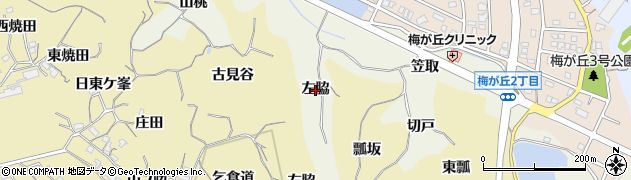 愛知県知多市新知（左脇）周辺の地図