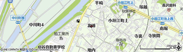 愛知県刈谷市小垣江町北浦周辺の地図