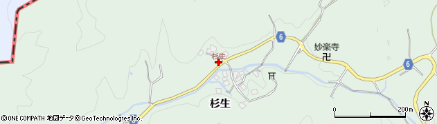 杉生周辺の地図