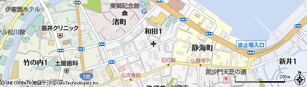 伊東玖須美郵便局周辺の地図