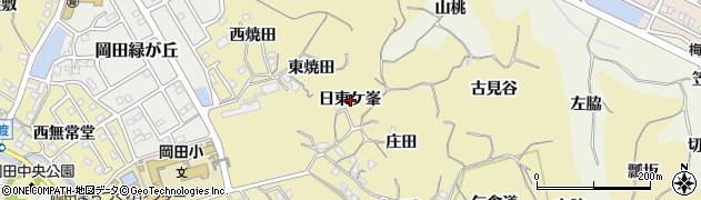 愛知県知多市岡田日東ケ峯周辺の地図