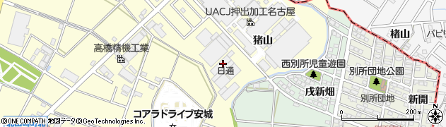 愛知県安城市北山崎町猪山周辺の地図