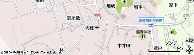 愛知県岡崎市田口町（大薮）周辺の地図