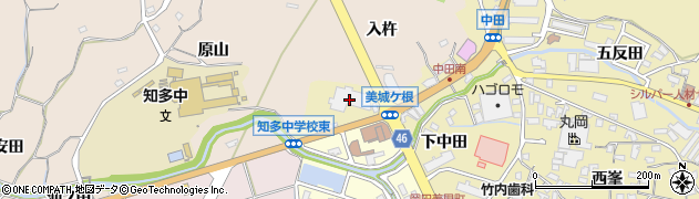 愛知県知多市岡田美城ケ根10周辺の地図