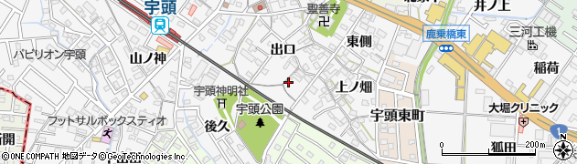愛知県岡崎市宇頭町（正万）周辺の地図
