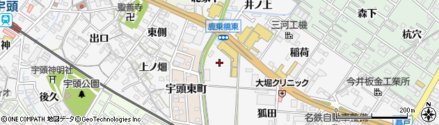 愛知県岡崎市宇頭町（下堀所）周辺の地図