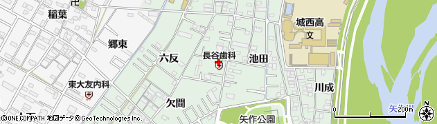 愛知県岡崎市中園町（三天）周辺の地図
