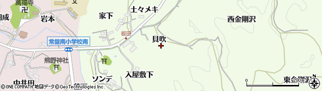 愛知県岡崎市板田町周辺の地図