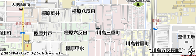 京都府京都市西京区川島三重町周辺の地図