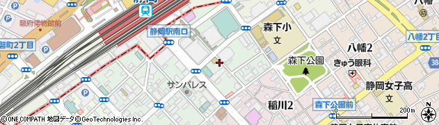 駅レンタカー静岡営業所周辺の地図