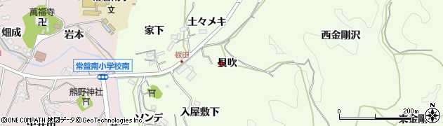 愛知県岡崎市板田町貝吹周辺の地図