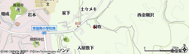 愛知県岡崎市板田町（貝吹）周辺の地図