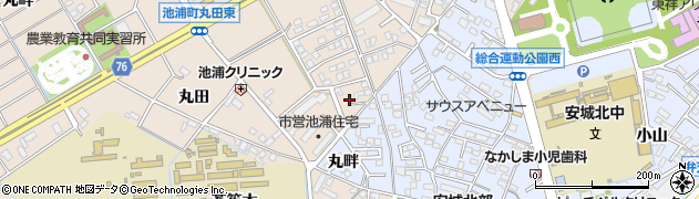 愛知県安城市池浦町大山田上27周辺の地図