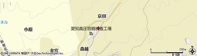 愛知県岡崎市須淵町（京田）周辺の地図