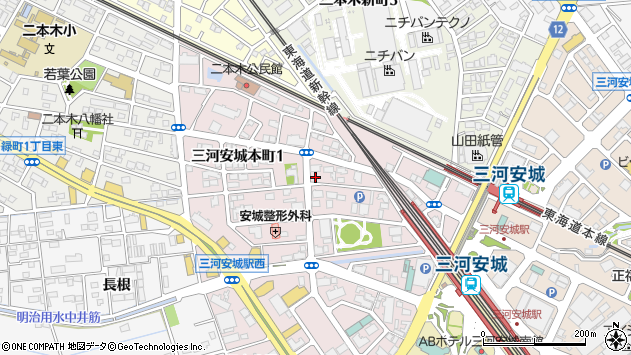 〒446-0059 愛知県安城市三河安城本町の地図