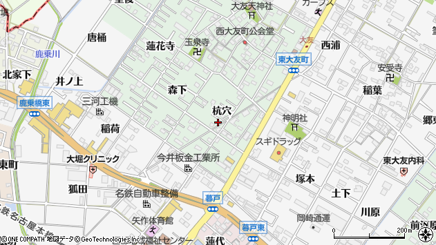 〒444-0904 愛知県岡崎市西大友町の地図