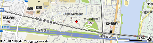 滋賀県大津市田辺町周辺の地図