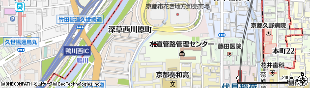 京都府京都市伏見区深草六反田町周辺の地図