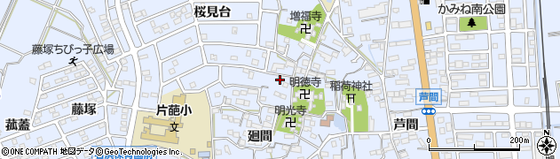 愛知県知多郡東浦町石浜庚申坊周辺の地図