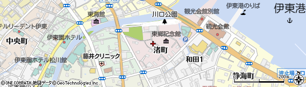 静岡県伊東市渚町周辺の地図