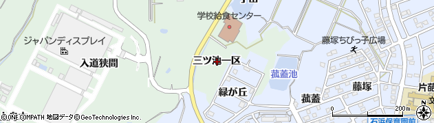 愛知県東浦町（知多郡）緒川（三ツ池一区）周辺の地図