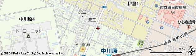 四日市中川原郵便局周辺の地図