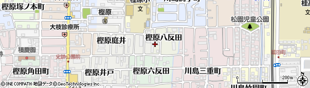 京都府京都市西京区樫原八反田周辺の地図