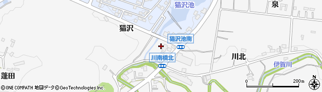 愛知県岡崎市箱柳町猫沢周辺の地図