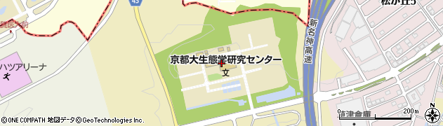 京都大学　生態学研究センター周辺の地図