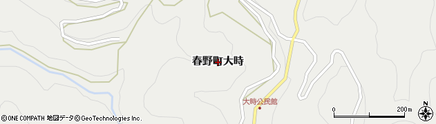 静岡県浜松市天竜区春野町大時周辺の地図