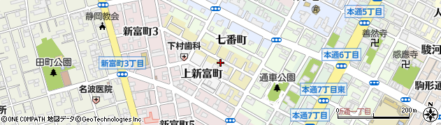 静岡県静岡市葵区八番町4周辺の地図