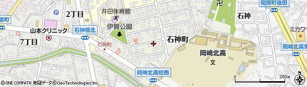 愛知県岡崎市石神町周辺の地図