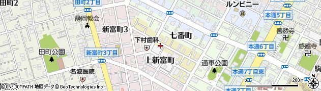 静岡県静岡市葵区八番町6周辺の地図