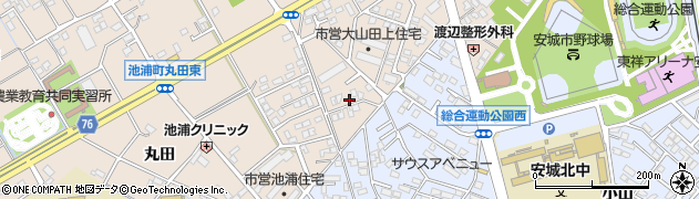 愛知県安城市池浦町大山田上18周辺の地図