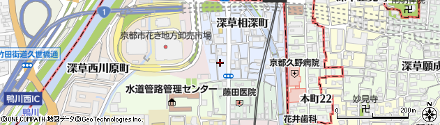 京都府京都市伏見区深草森吉町周辺の地図