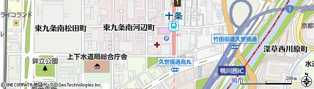 京都府京都市南区東九条南河辺町65周辺の地図