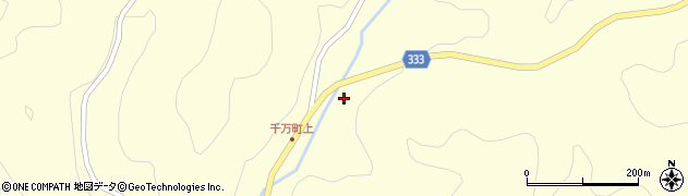 愛知県岡崎市千万町町（大栗）周辺の地図