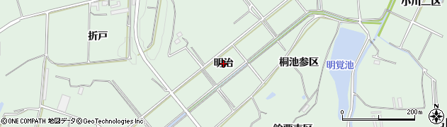 愛知県東浦町（知多郡）緒川（明治）周辺の地図