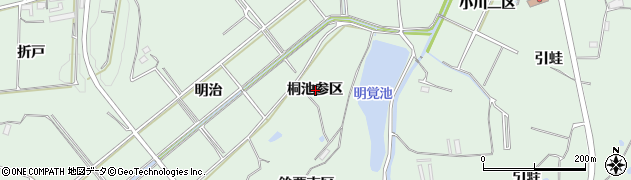愛知県知多郡東浦町緒川桐池参区周辺の地図