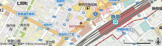 バジェットレンタカー静岡駅前店周辺の地図